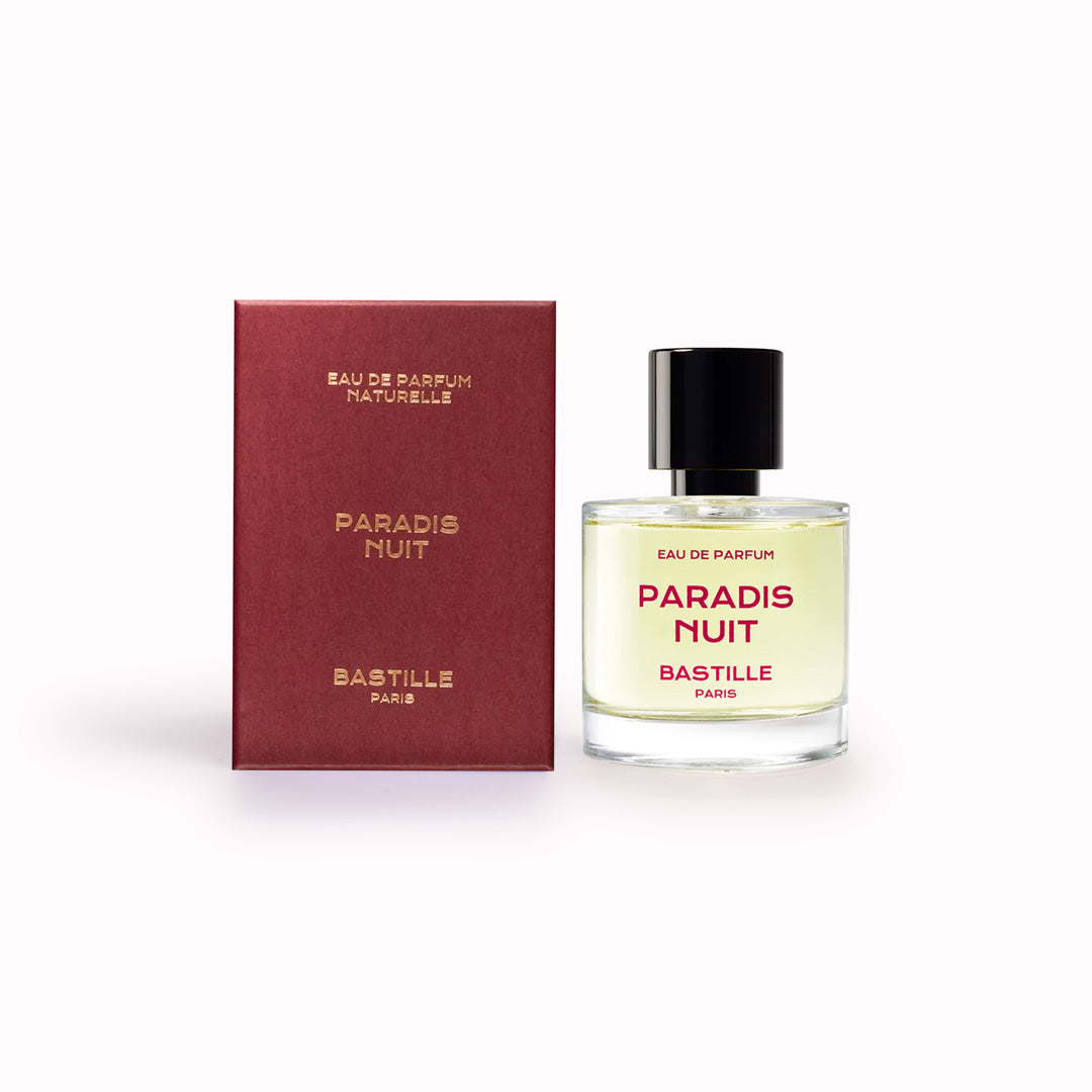 Paradis Nuit is a reassuring, bewitching and sensual fragrance. A sultry night time perfume with depth from Sandalwood, the warmth of cocoa and a lightness of touch from Marseille soap and cassie flower.