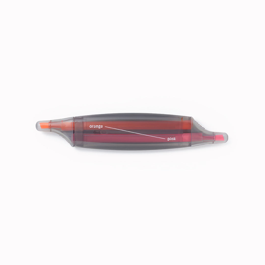 Parallel Highlighter Pen | Orange+Pink