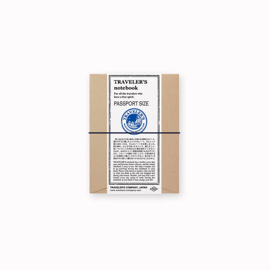 The Traveler's Notebook - Passport Size is a compact, passport‑sized notebook system built for personal organisation, journaling and creative planning. It pairs a handmade cowhide leather cover from Thailand with a blank MD paper insert crafted in Japan