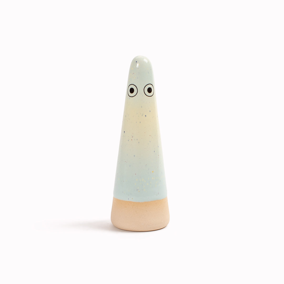 Meet the iconic hand glazed, ceramic Ghost - a personality laden decorative object from Studio Arhoj! Like much of Anders Arhoj's creations, these are inspired by Japanese ceramics but with a Scandinavian twist