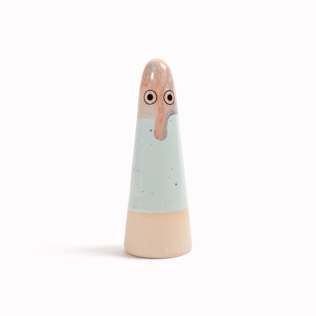 Meet the iconic hand glazed, ceramic Ghost - a personality laden decorative object from Studio Arhoj! Like much of Anders Arhoj's creations, these are inspired by Japanese ceramics but with a Scandinavian twist