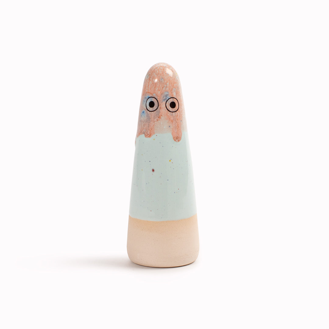 Meet the iconic hand glazed, ceramic Ghost - a personality laden decorative object from Studio Arhoj! Like much of Anders Arhoj's creations, these are inspired by Japanese ceramics but with a Scandinavian twist