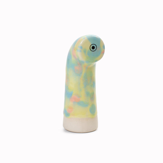 Meet Sabu! Sabu is periscope shaped and is a hand glazed ceramic figurine created as a close relative of the classic Arhoj Ghost.