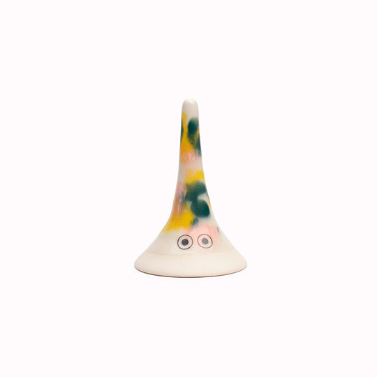 Meet Yoko! Yoko is a wide bottomed, skinny, hand glazed ceramic figurine created as a close relative of the classic Arhoj Ghost. 