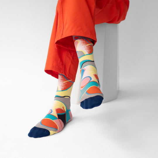 Patchwork Elephant - Illustrative and arty, fashion led socks! Bonne Maison have been&nbsp;producing high quality Egyptian cotton socks in Europe since 2012. Each seasonal collection tells stories in colour and pattern