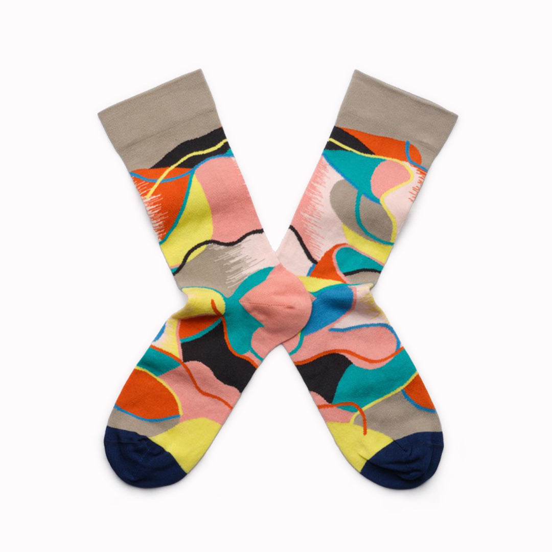 Patchwork Elephant - Illustrative and arty, fashion led socks! Bonne Maison have been&nbsp;producing high quality Egyptian cotton socks in Europe since 2012. Each seasonal collection tells stories in colour and pattern