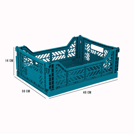 Folding Crate | Peacock Green | 2 Sizes