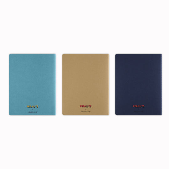 The Classic and Legendary Moleskine's Cahier Journal range, in collaboration with Peanuts. Features character covers and a bookmark.