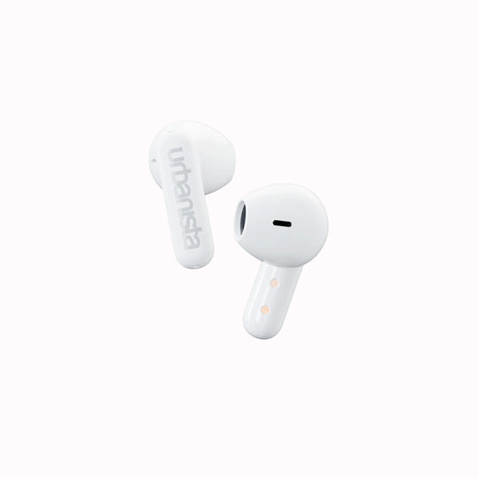 Pearl White true wireless in-ear buds from Urbanista, are comfortable and perfect for the daily commute or trip to the gym.