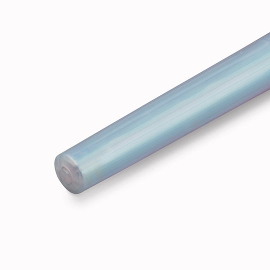 The Kaweco Perkeo rollerball pen in Irridescent Pearl features an ergonomic grip, octagonal cap and hexadecagon shaped barrel.