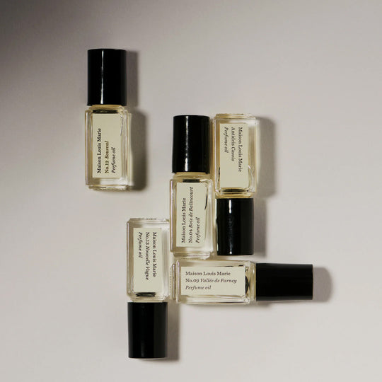 Discover your favourite Maison Louis Marie scents with this set of mini perfume oils, sized to try or to travel with easily. This set also allows you to easily switch your fragrance depending on how you feel.