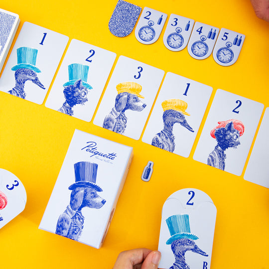 Petiquette is a small-format party card game from Japanese publisher Oink Games, designed for social play and light discussion.