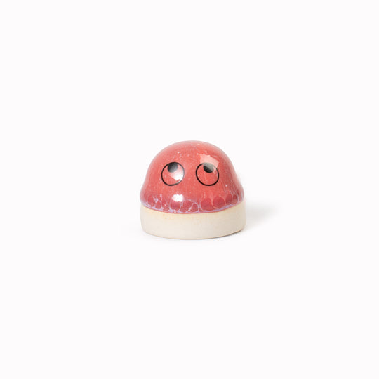 Inspired by Japanese Shinto beliefs that all objects have a soul each Familia Dot member is given life with a cute pair of eyes. They are hand-cast in solid, heavy white porcelain