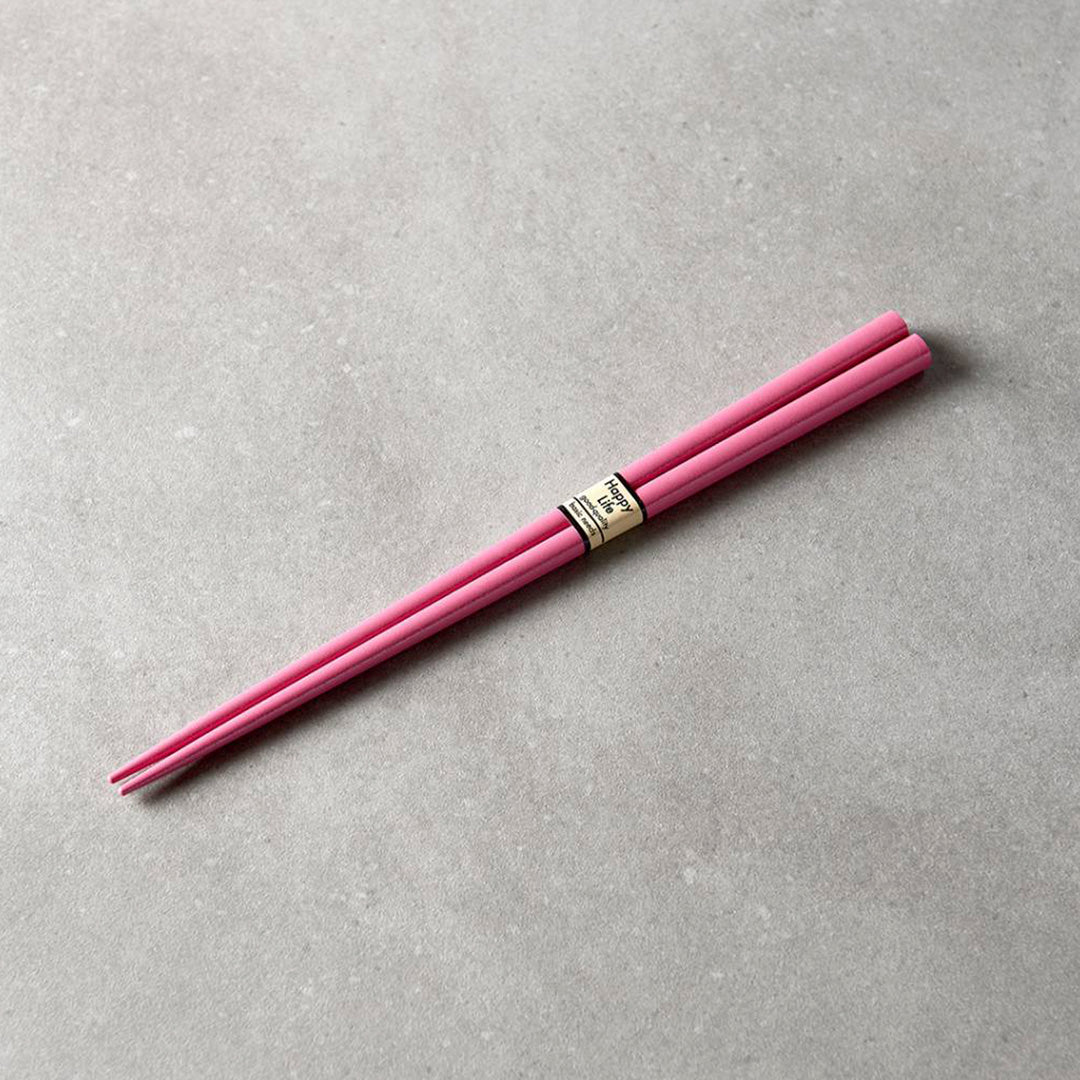 Pink Textured Lacquerware Chopsticks from Made in Japan. Lifestyle on table