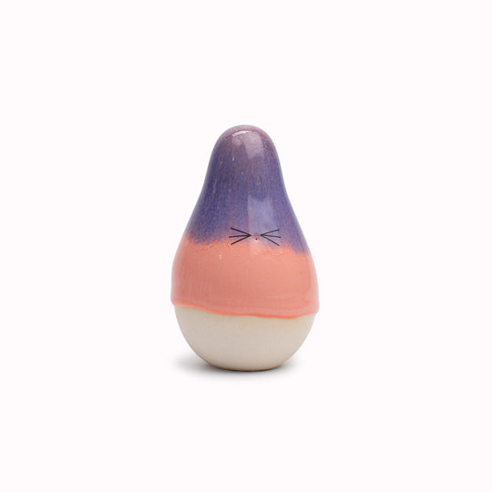 Meet Mini Kayo! Mini Kayo is a pear shaped, hand glazed ceramic figurine created as a close relative of the classic Arhoj Ghost.