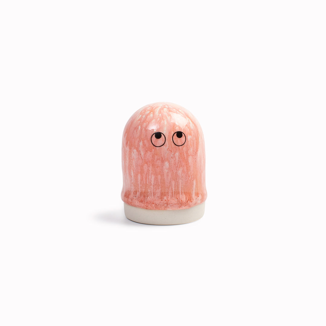 Meet Bobo! Bobo is a small and cute, stretched dome shaped, hand glazed ceramic figurine created as a close relative of the classic Arhoj Ghost.