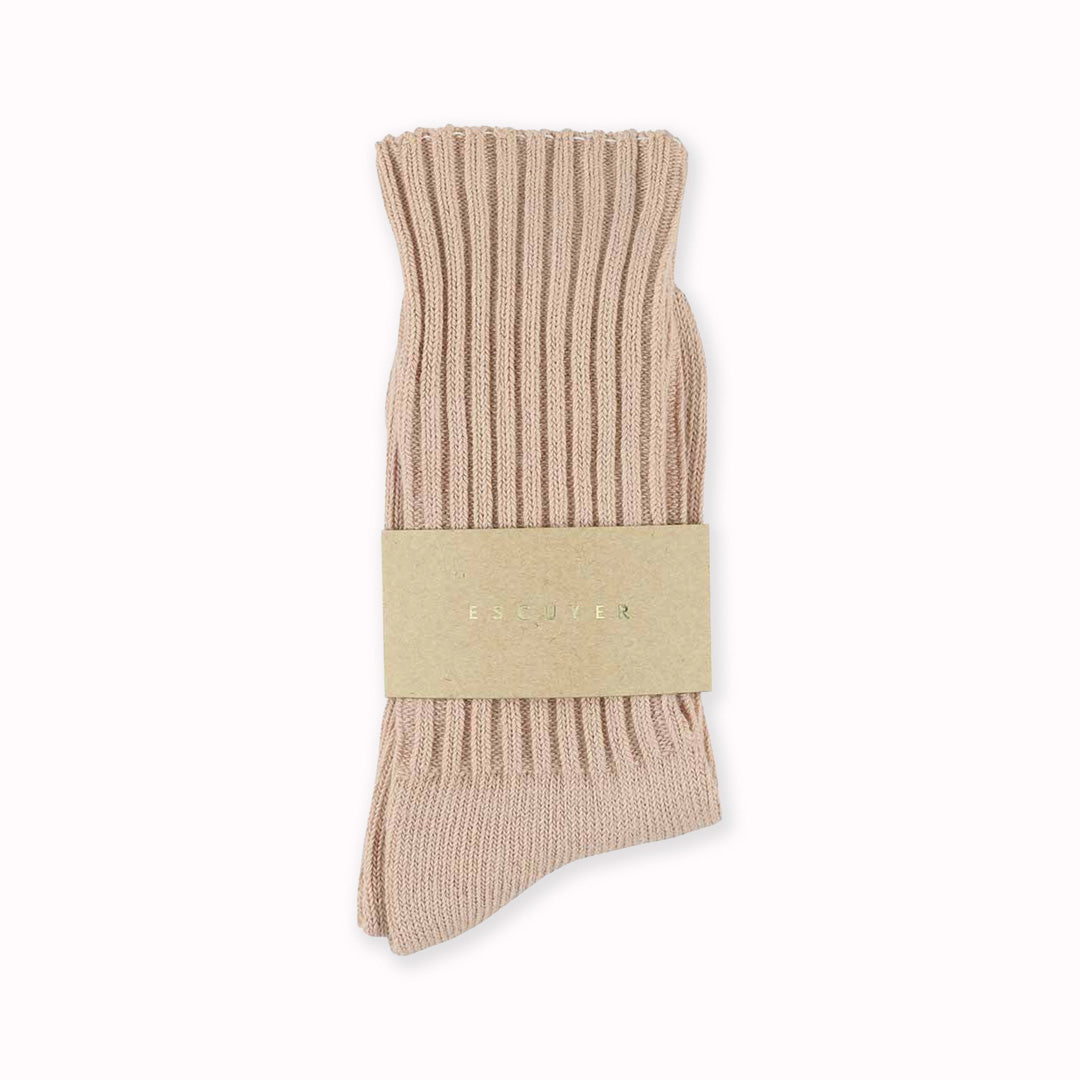 Pink crew socks by Belgium based Escuyer. These socks are&nbsp;so comfortable! They are made from premium cotton blended with nylon and elastane for durability and stretch.