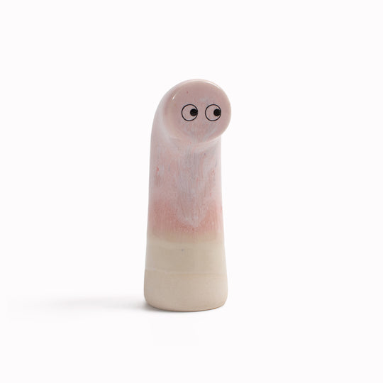Meet Sabu! Sabu is periscope shaped and is a hand glazed ceramic figurine created as a close relative of the classic Arhoj Ghost.