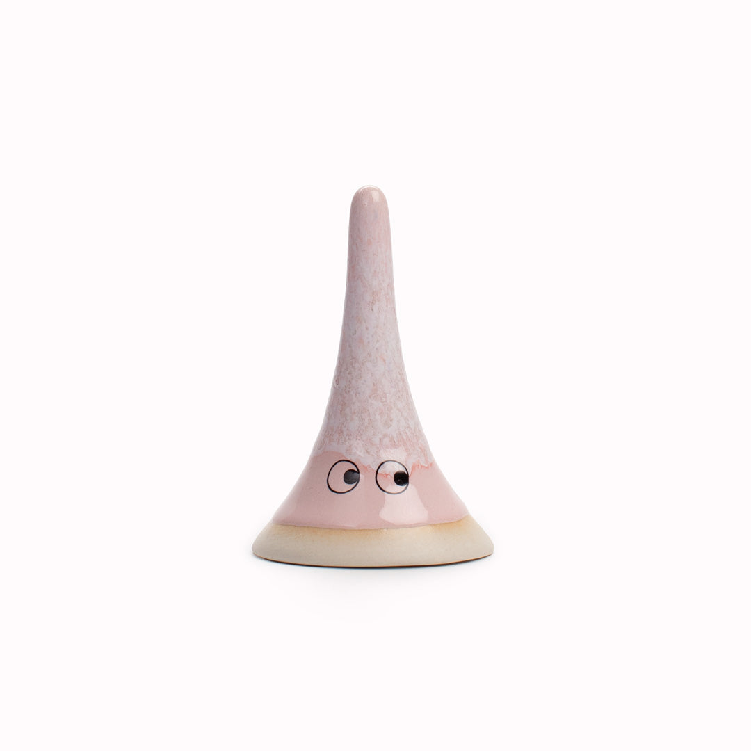 Meet Yoko! Yoko is a wide bottomed, skinny, hand glazed ceramic figurine created as a close relative of the classic Arhoj Ghost.