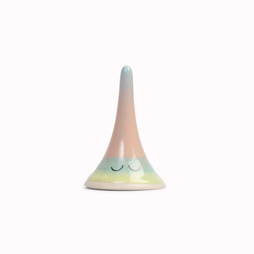 Meet Yoko! Yoko is a wide bottomed, skinny, hand glazed ceramic figurine created as a close relative of the classic Arhoj Ghost.