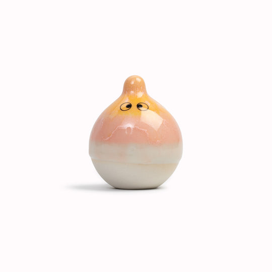 Meet Yoshi!&nbsp;Yoshi is a&nbsp;bubble shaped tiny headed, hand glazed ceramic&nbsp;figurine&nbsp;created as a close relative of the classic Arhoj Ghost.