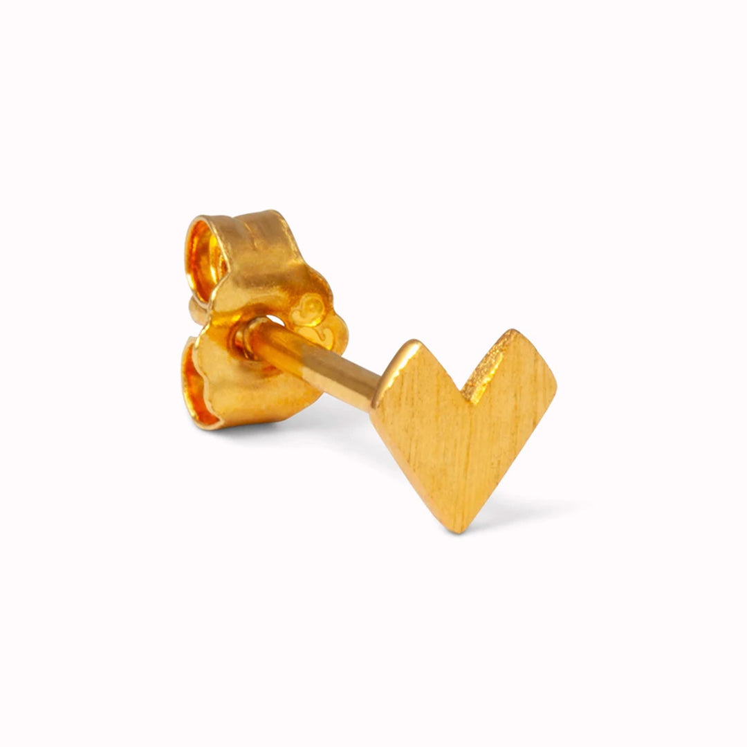 Pixel Love | Single Stud Earring | Sterling Silver or Gold Plated