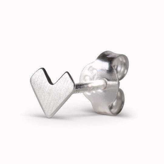 Pixel Love Sterling silver earring is a quirky take on the classic heart earring and will be a final touch in your personal earring mix and match.