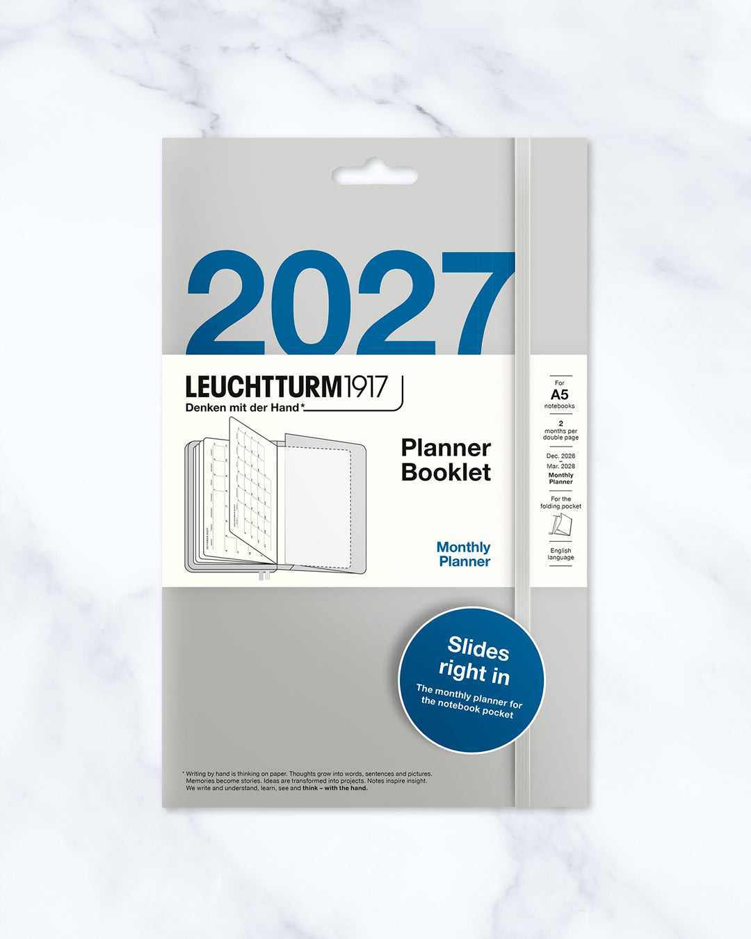 This stitched planner booklet adds a dated monthly planner to any Medium (A5) or Composition (B5) notebook.