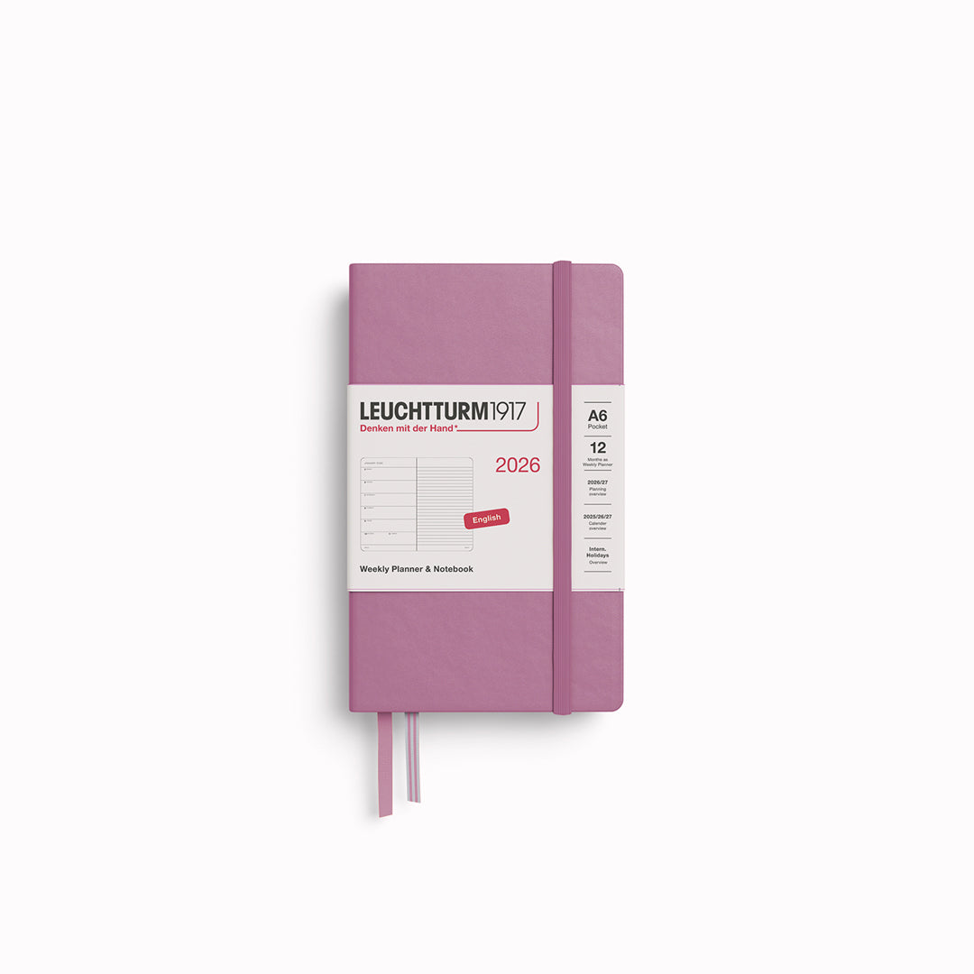 The Pocket Weekly Planner + Notebook 2026 is Leuchtturm1917's combined Planner and Notebook, from January 2026 to December 2026.