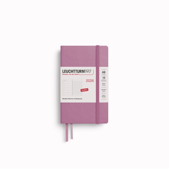 The Pocket Weekly Planner + Notebook 2026 is Leuchtturm1917's combined Planner and Notebook, from January 2026 to December 2026.