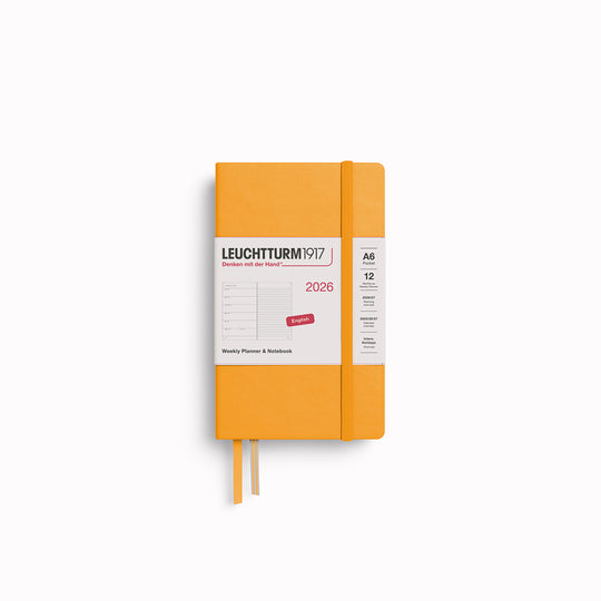 The Pocket Weekly Planner + Notebook 2026 is Leuchtturm1917's combined Planner and Notebook, from January 2026 to December 2026.
