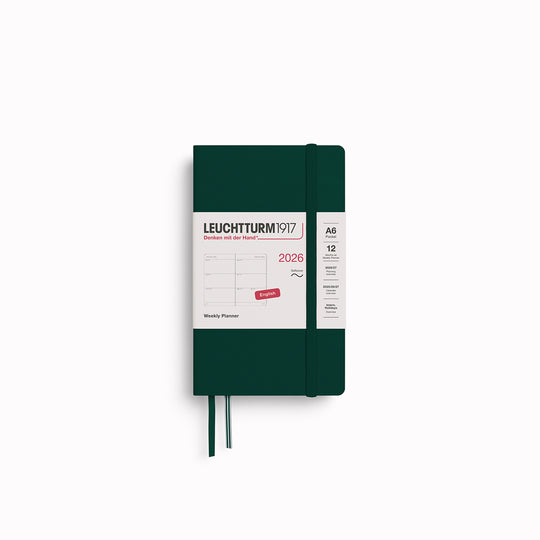 The Pocket Weekly Planner 2026 by Leuchtturm1917 is A6 size and softcover. It runs from January 2026-December 2026 and it comes with a host of useful features!