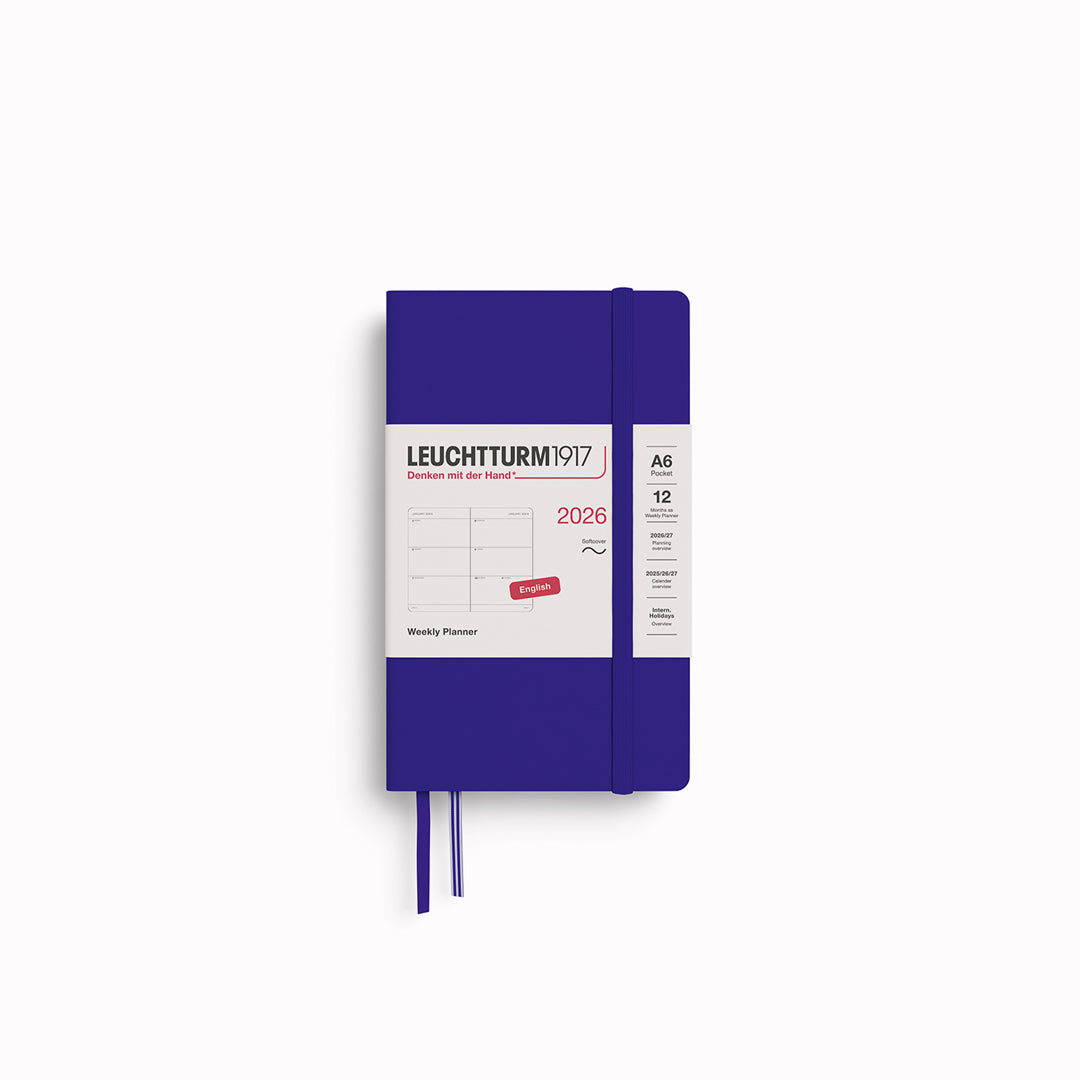 The Pocket Weekly Planner 2026 by Leuchtturm1917 is A6 size and softcover. It runs from January 2026-December 2026 and it comes with a host of useful features!
