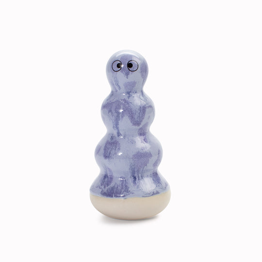 Meet Polo! Osu is a brightly coloured ribbed column and is a hand glazed ceramic figurine created as a close relative of the classic Arhoj Ghost.