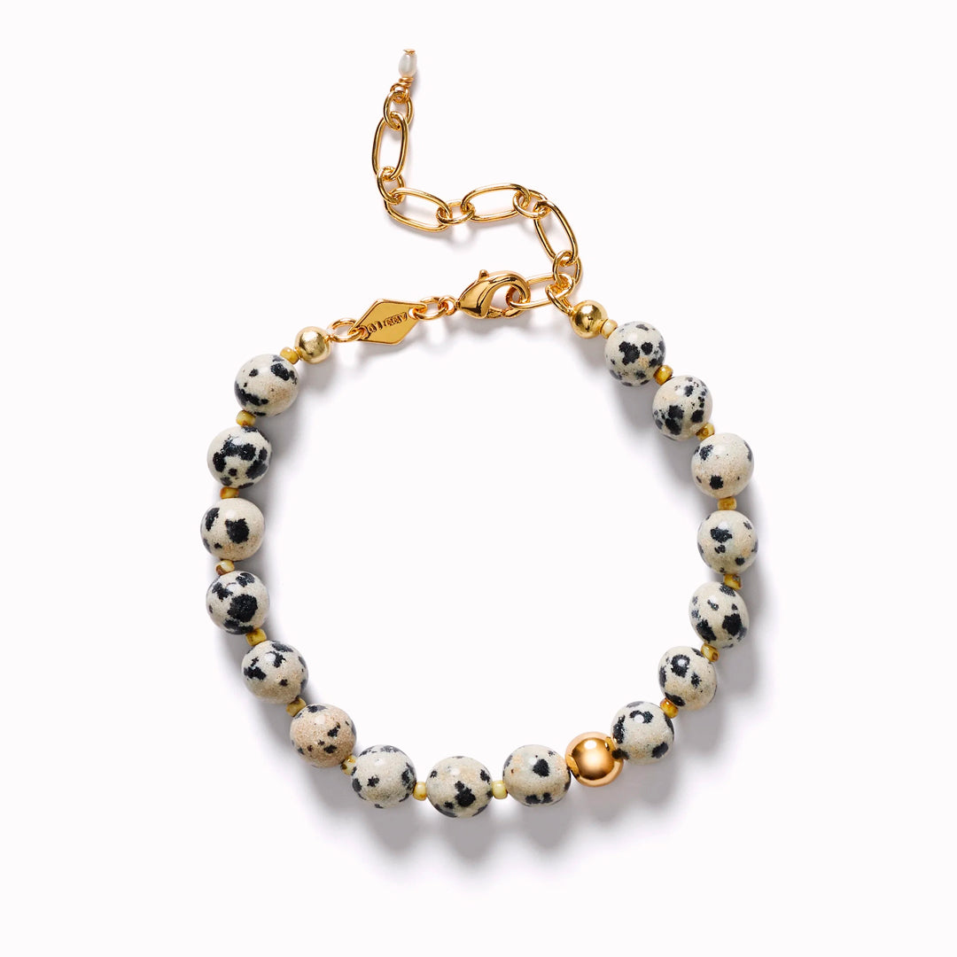 Pops is a colourful beaded bracelet with a playful mix of glass beads and freshwater pearls.