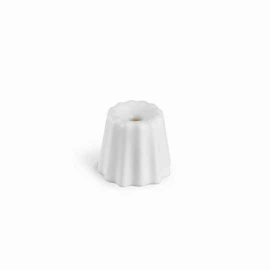 Canele Candle Holder | White Porcelain