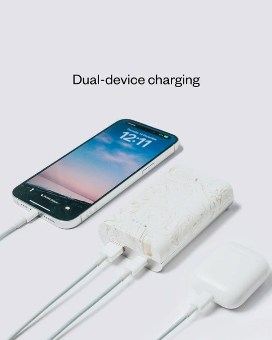 The Gomi Charger is powerful. It will charge a regular smartphone up to 3 full cycles and is powerful enough to charge 2 devices at the same time but is small enough to fit in your pocket.