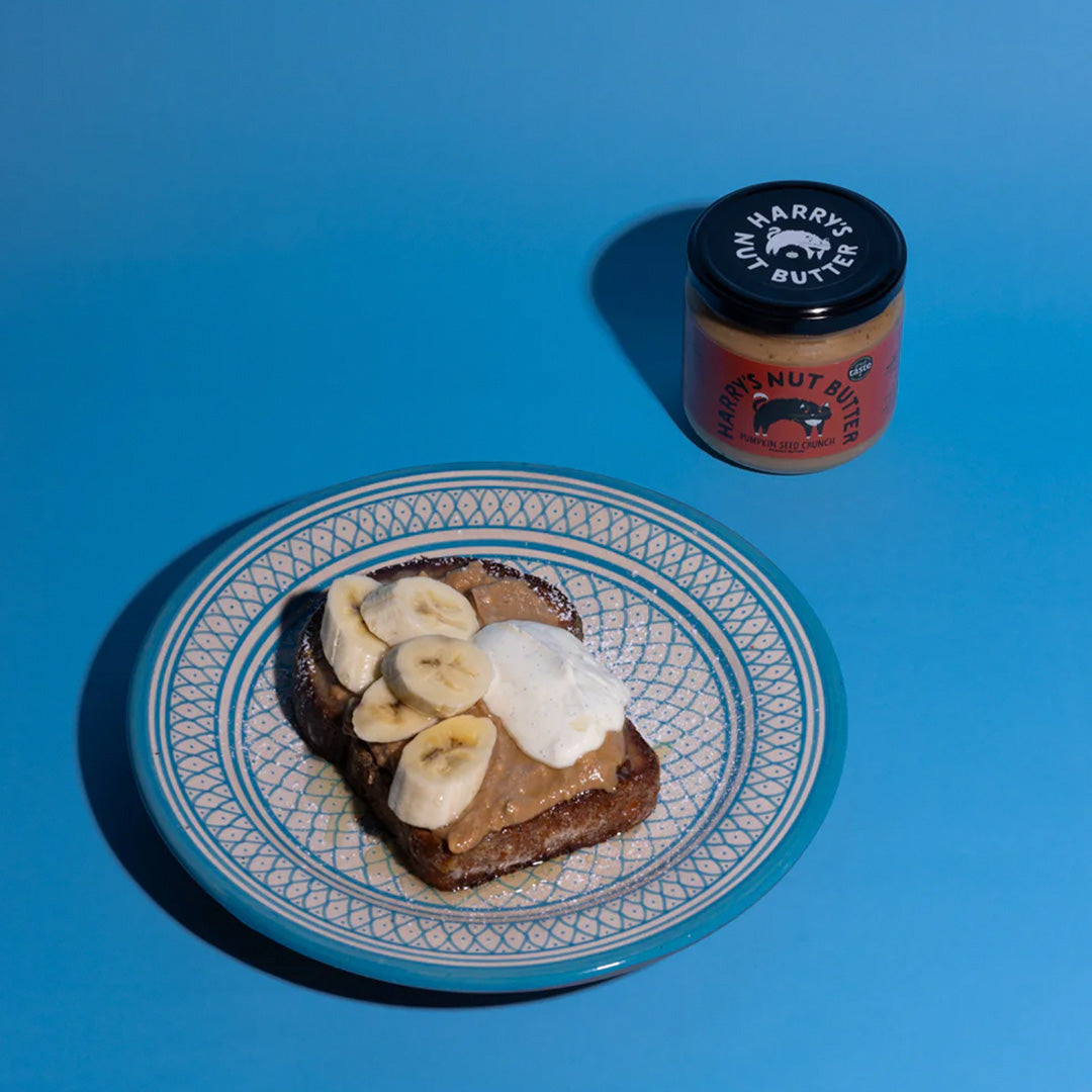 Nut butter is such a delicious and versatile ingredient. Add it to stir fries, on a bagel or toast or heap on natural yoghurt or porridge. Even great for smoothies!