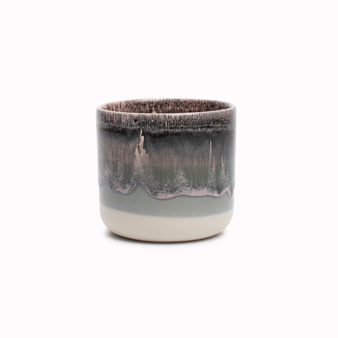 Quench Cup | Ceramic Drip Glazed Mug | Monochrome