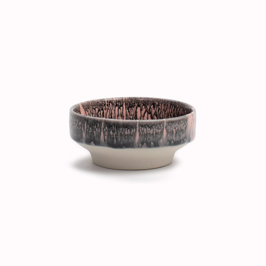 Dip Dish | Ceramic Drip Glazed Bowl | Monochrome