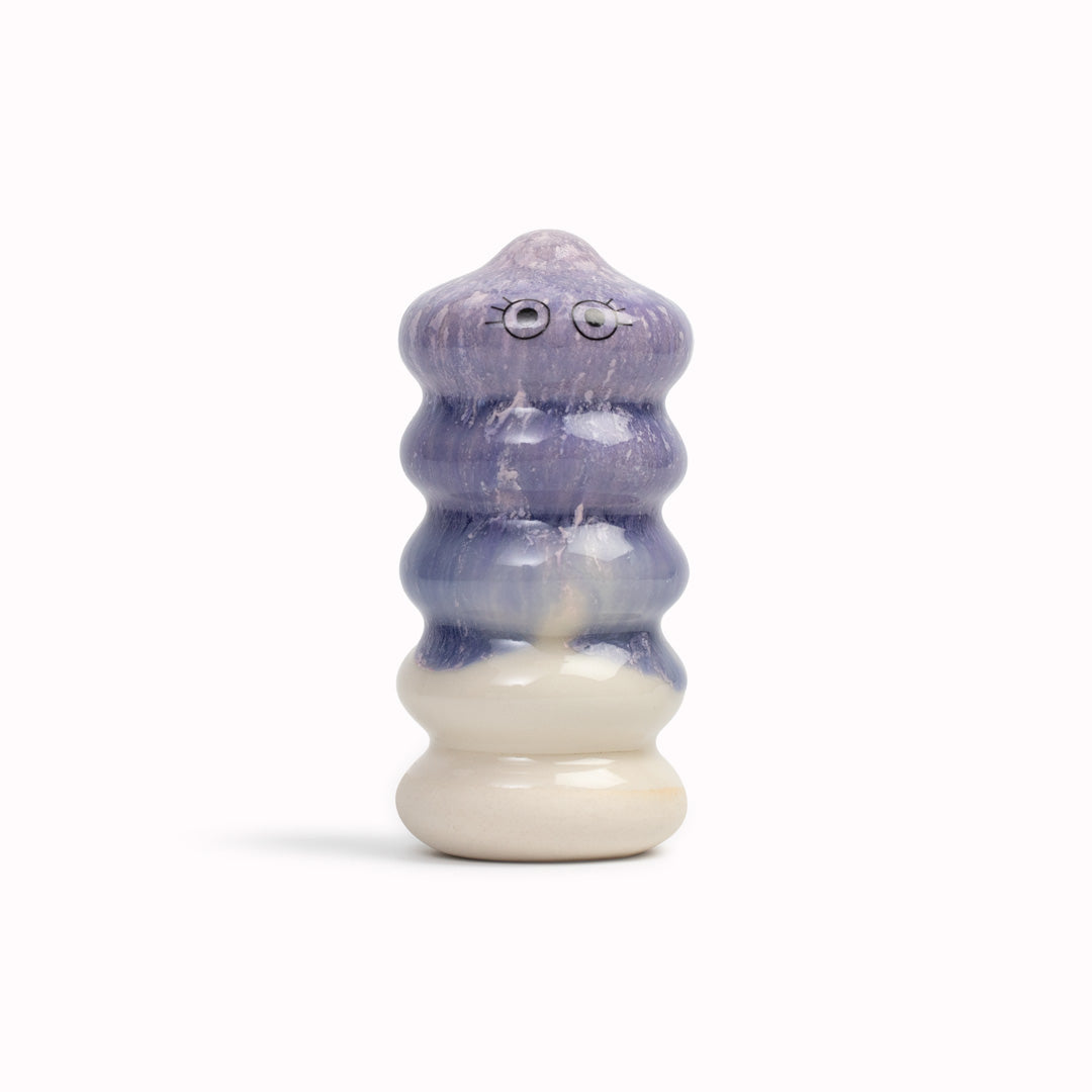 Meet Buru!&nbsp;Buru is a&nbsp;ridged cylinder&nbsp;shaped, hand glazed ceramic&nbsp;figurine&nbsp;created as a close relative of the classic Arhoj Ghost.