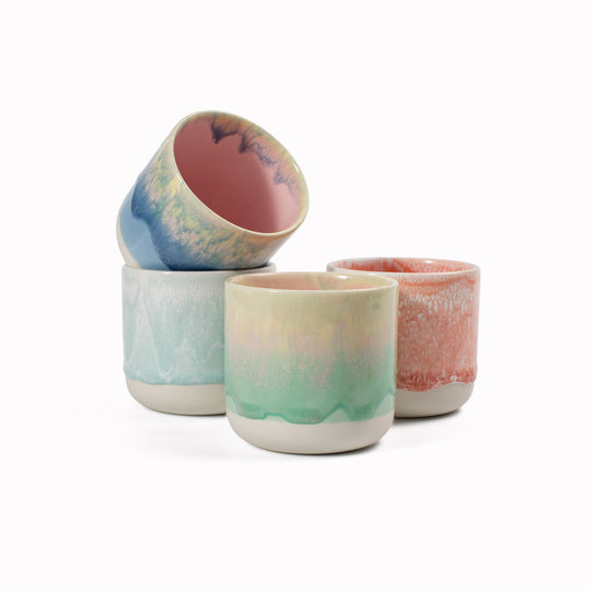 Quench Cup | Ceramic Drip Glazed Mug | Pastel Shades