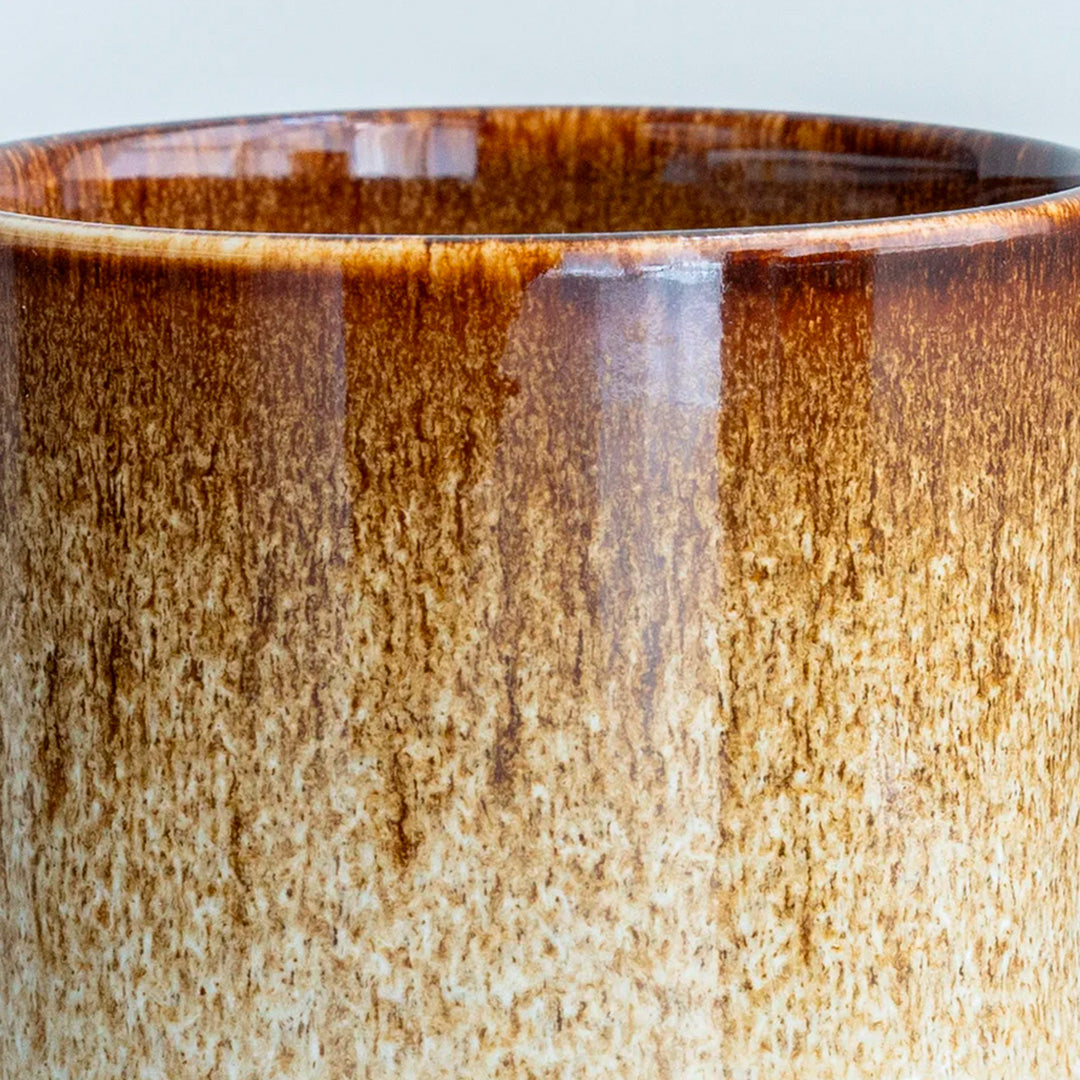Danish made, Japanese inspired. Individual handmade, thick glazed, ceramic beakers from&nbsp;Studio Arhoj. Can be used as a drinking vessel or small planter (or simply beautifully ornamental).
