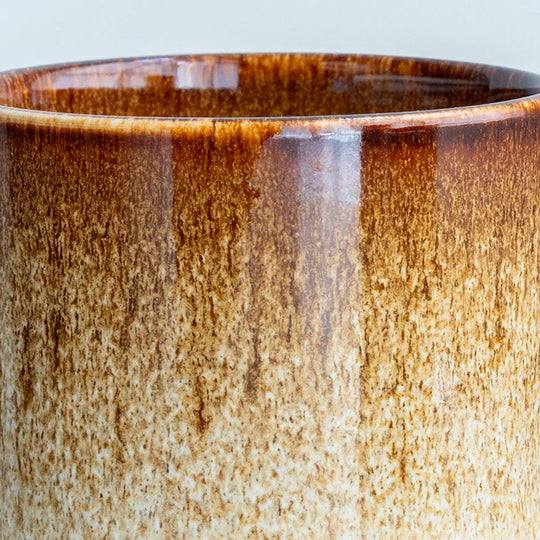 Danish made, Japanese inspired. Individual handmade, thick glazed, ceramic beakers from&nbsp;Studio Arhoj. Can be used as a drinking vessel or small planter (or simply beautifully ornamental).
