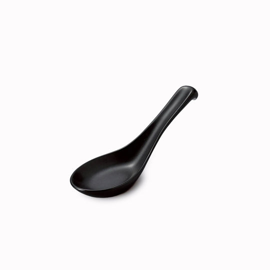 Porcelain Ramen Spoon | Matt Black 14.5cm