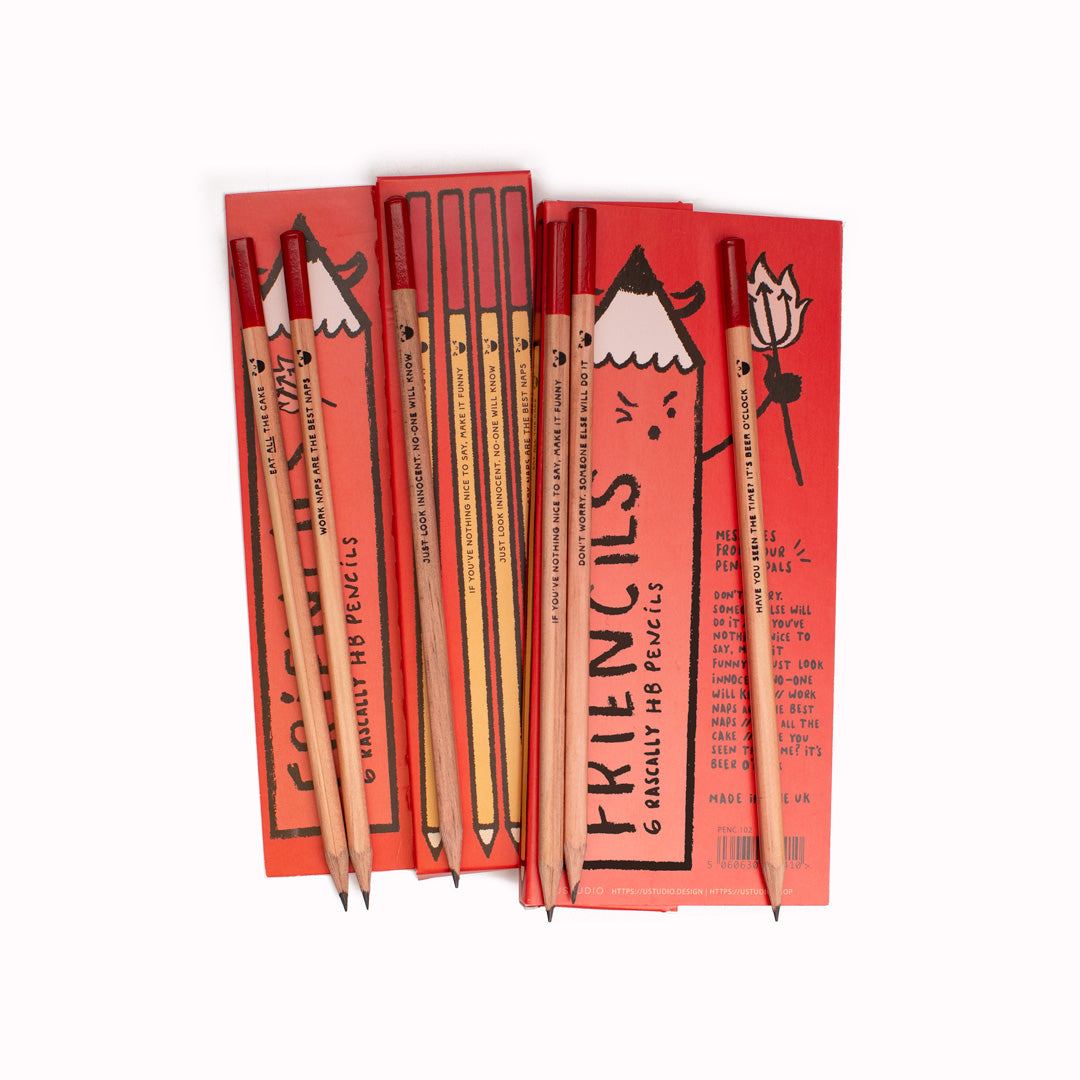 Rascally Friencils by USTUDIO Design are set of six HB pencils offering up the kind of advice that might just get you into a scrape. We all have a friend like this