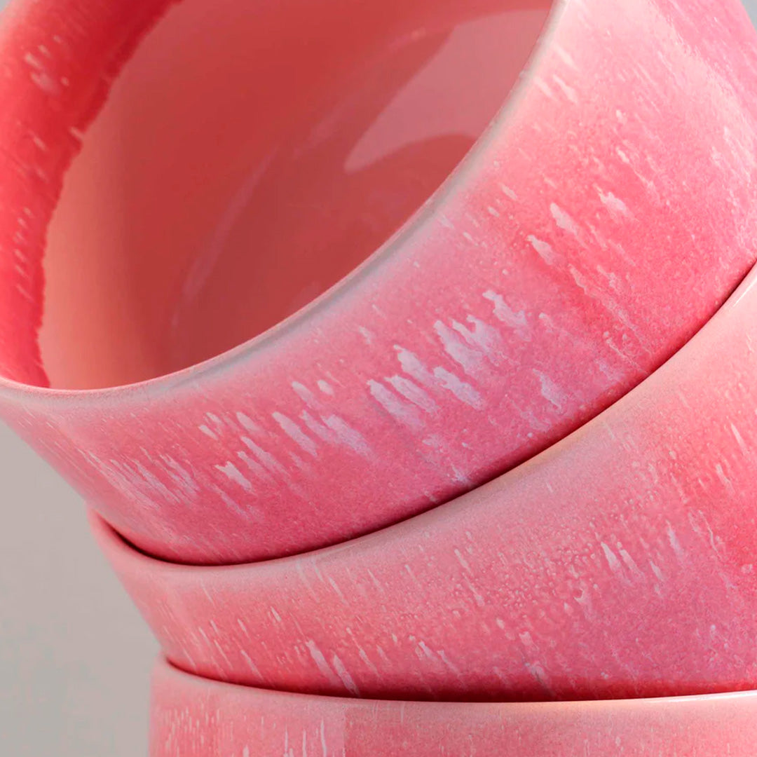 Danish Designers Studio Arhoj are renowned for their unique and colourful ceramics and this Raspberry Sorbet Munch Bowl is no exception, perfect for soups, pasta also heaps of cereal!
