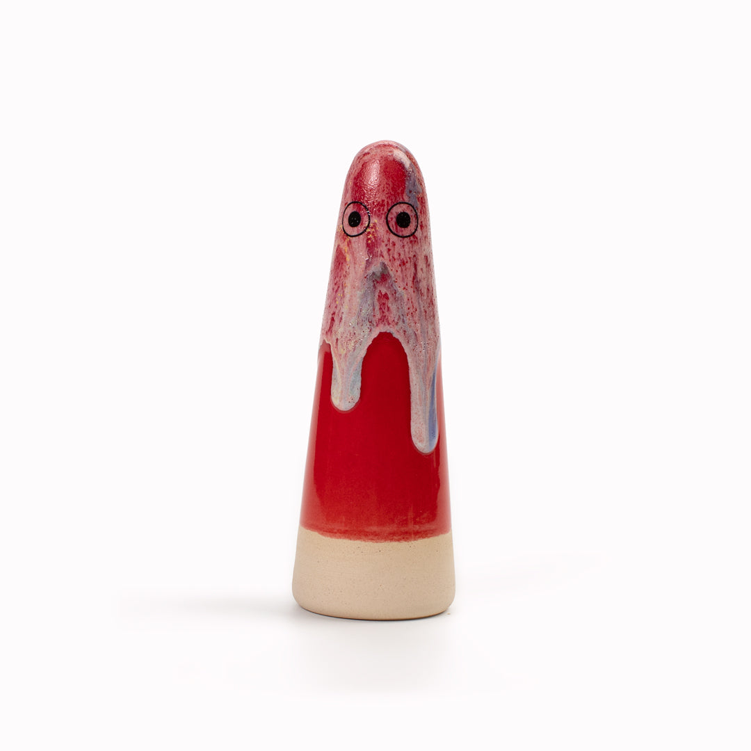 Ghost | Ceramic Figurine | Red Hues