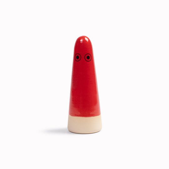 Ghost | Ceramic Figurine | Red Hues