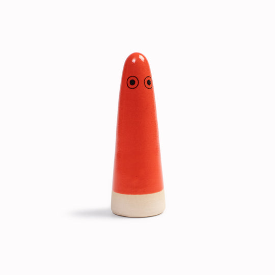 Ghost | Ceramic Figurine | Red Hues